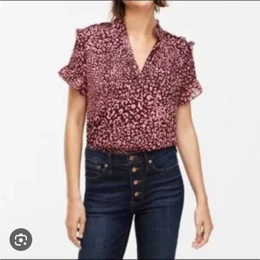 J Crew leopard blouse